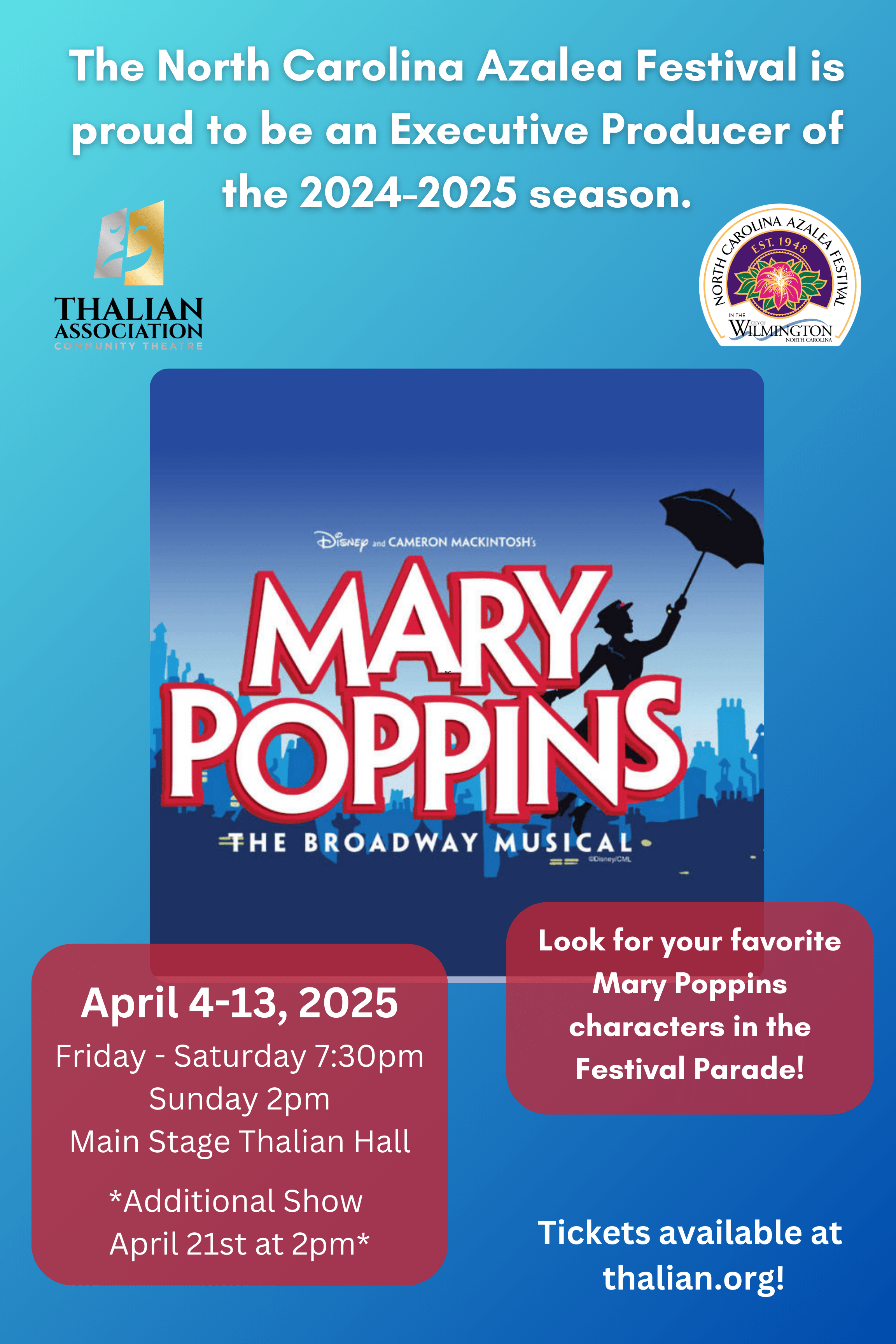 Disney's Mary Poppins Presented by Thalian Association